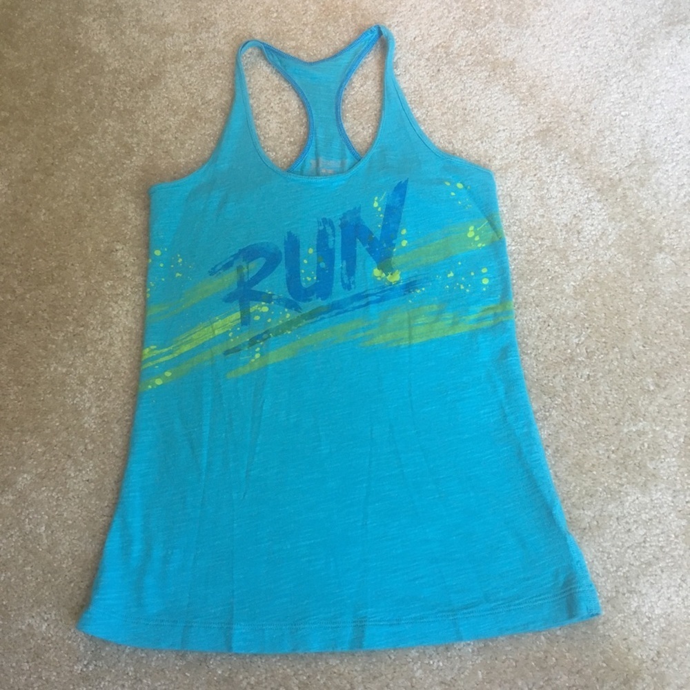 RUN racerback tank